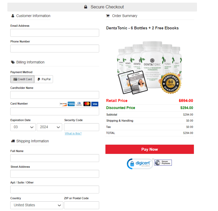 Dentatonic- Order Page